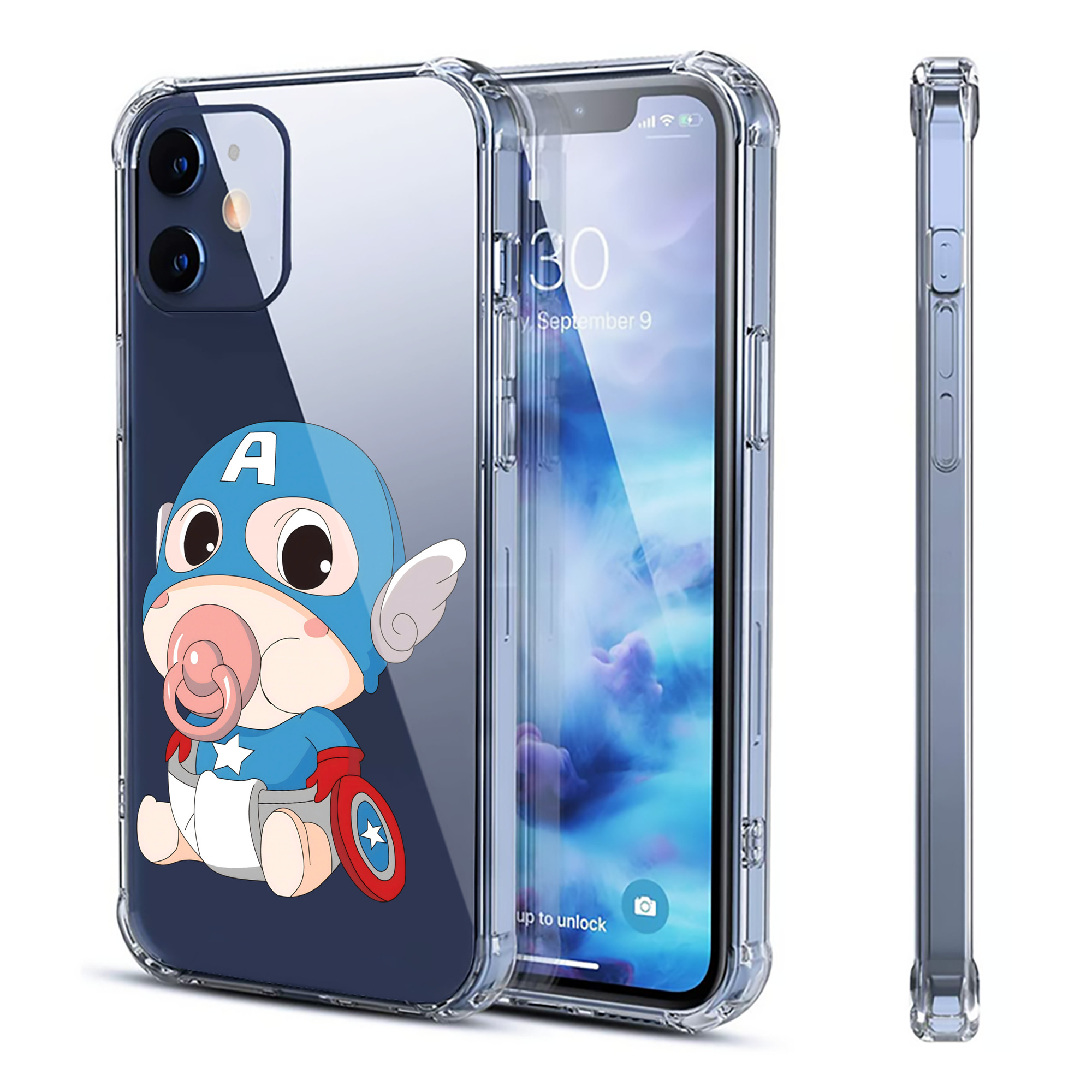 （画像用） アベンジャーズ The Avengers 【iPhone 12シリーズ対応】透明スマホケース（クリアソフトケース）